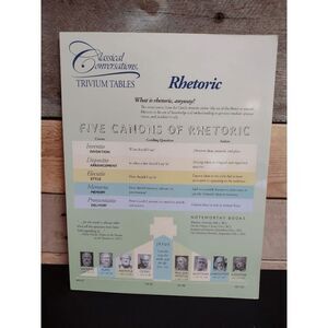 Classical Conversations Trivium Tables Rhetoric ISBN # 9780985170141